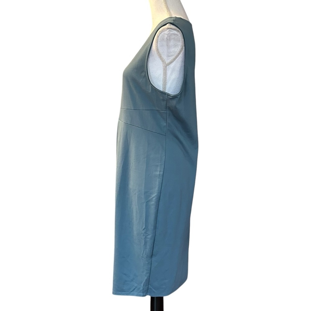 La Clef Sleeveless Fitted Career Maternity Dress Women’s SZ XL Blue Baby Bump - Picture 5 of 8
